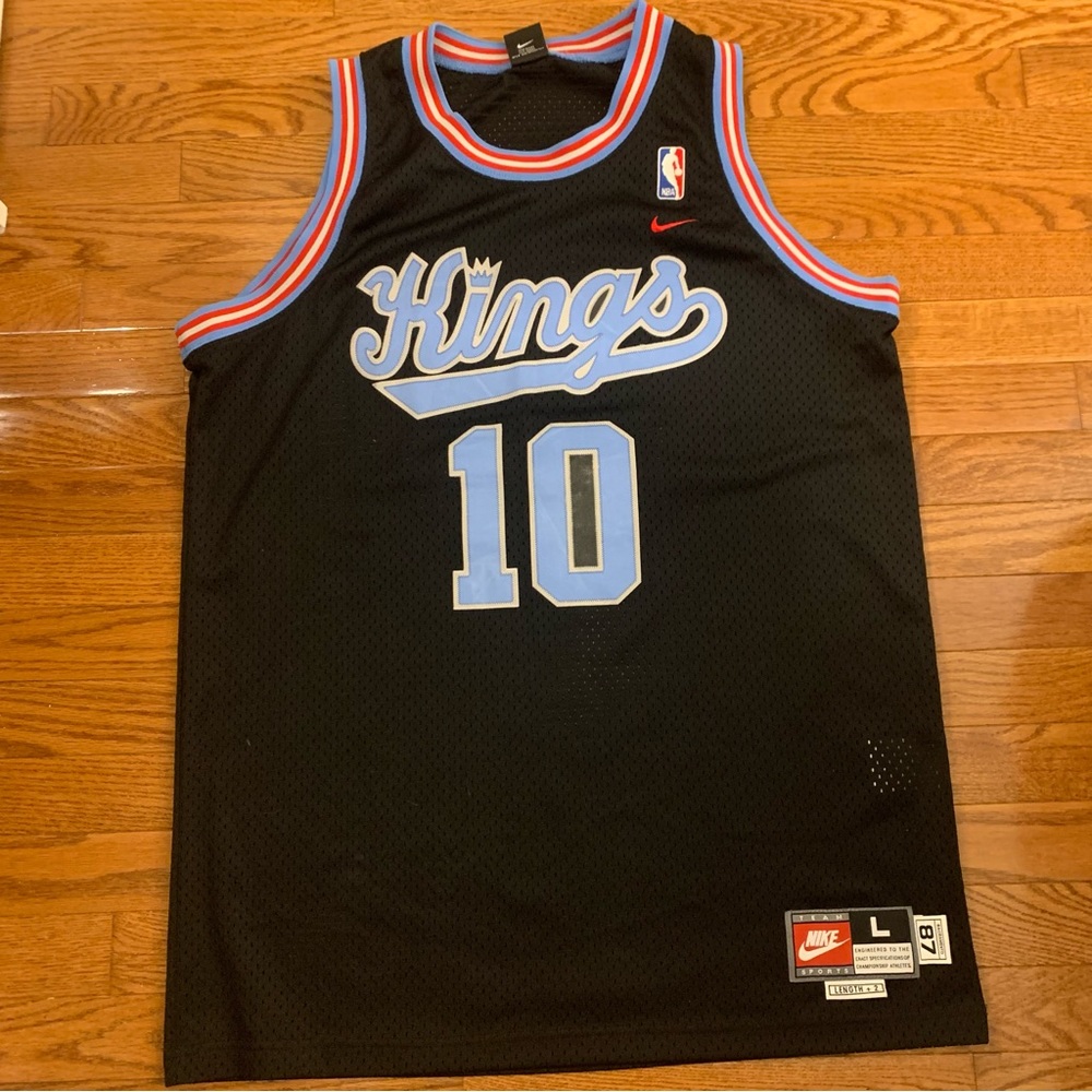 NBA Sacramento Kings Nike Jersey Mike Bibby #10 Men’s Large Black
